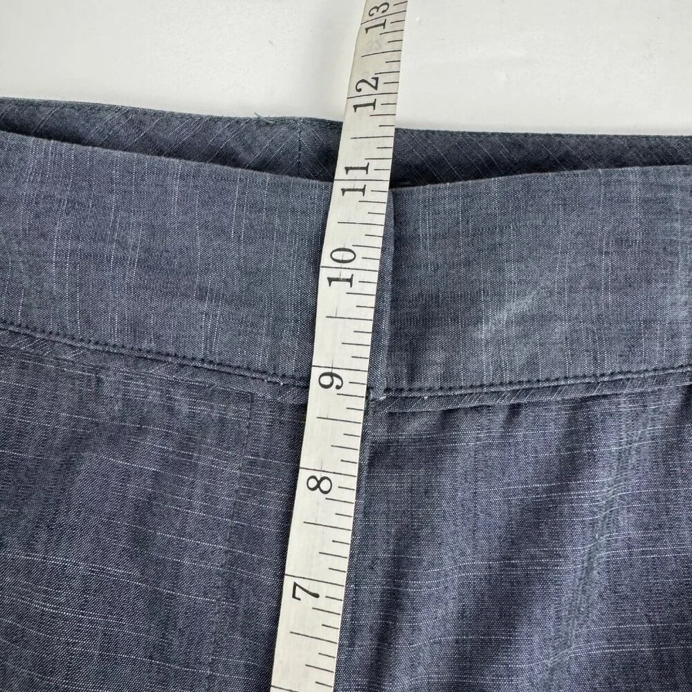 Apt. 9 Maxwell Chambray Blue Cropped Dress Slacks Pants Women's Size 16 EUC